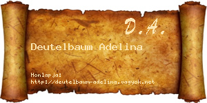 Deutelbaum Adelina névjegykártya